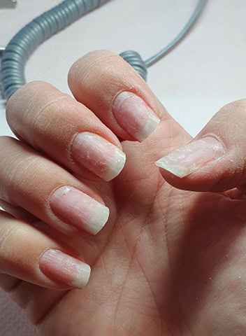 Removed gel from nails