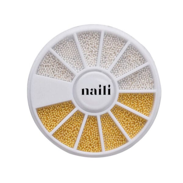 nail art caviar pearls