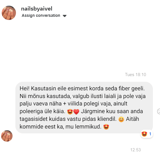 Fiber geeli tagasiside kärbitud
